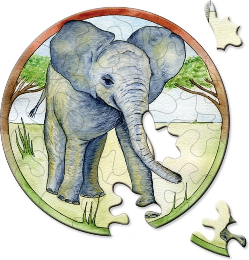 Curiosi okrúhle puzzle Picoli slon 33 dielikov