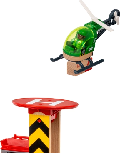 Helipad s helikoptérou pre rýchlu prepravu