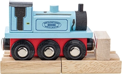 Bigjigs Rail drevený vláčik teriér – modrý