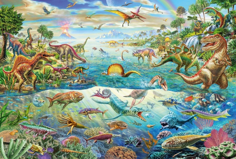Puzzle Svet dinosaurov 200 dielikov SCHMIDT
