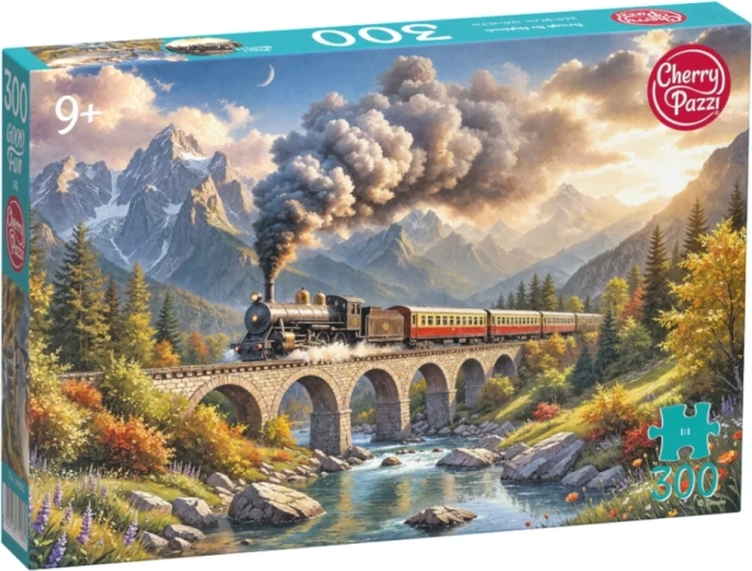 Puzzle Cherry Pazzi Parná lokomotíva, 300 dielikov