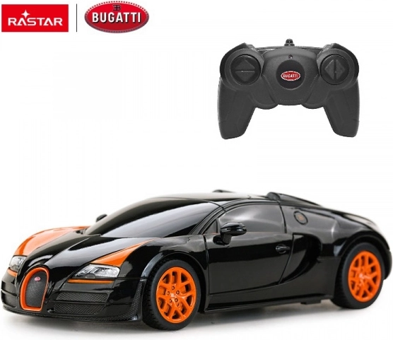 R/C auto Bugatti Grand Sport Vitesse v čiernej farbe v mierke 1:24