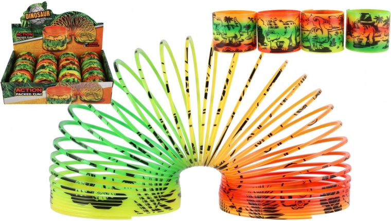 Plastová špirála s motívom dinosaury 7,5cm