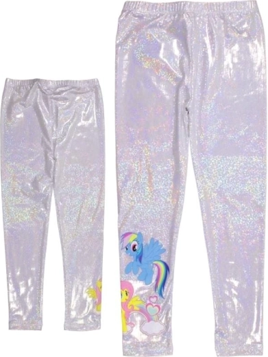 Holografické strieborné legíny My Little Pony