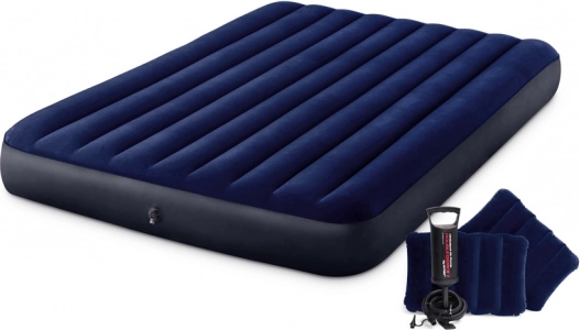 Nafukovacia dvojlôžková matrac 203 × 152 cm s vankúšmi INTEX Velour