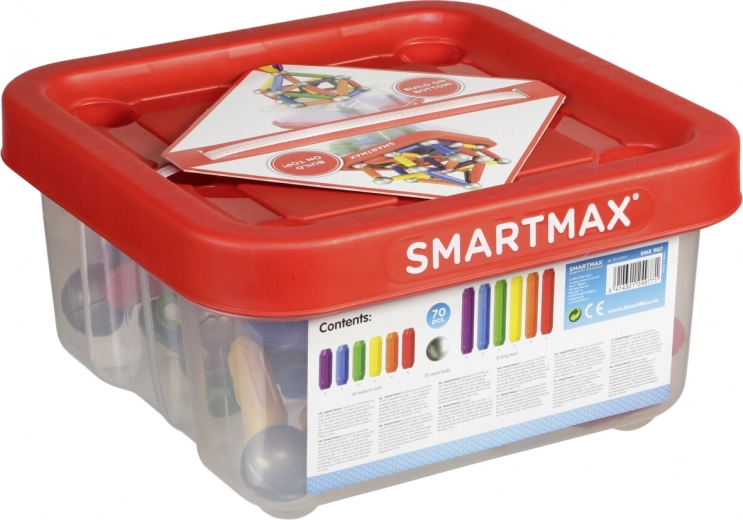 SmartMax kontajner 70 dielov – magnetická stavebnica pre deti od 1 roka