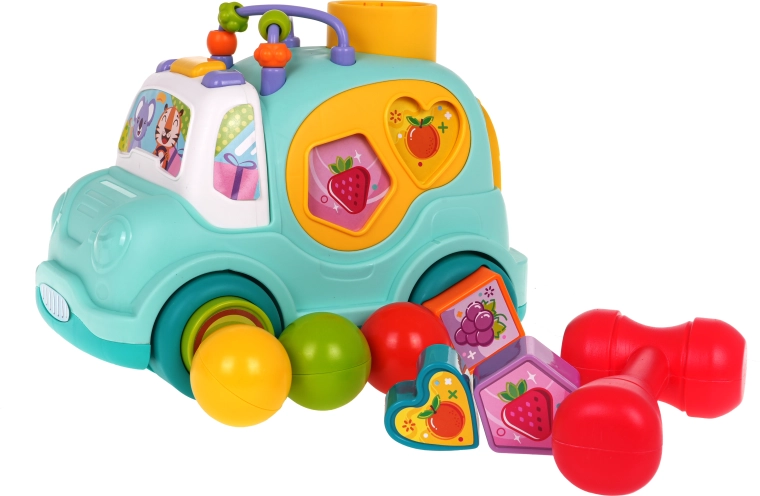 Interaktívny triediaci autobus s hudbou a svetlami