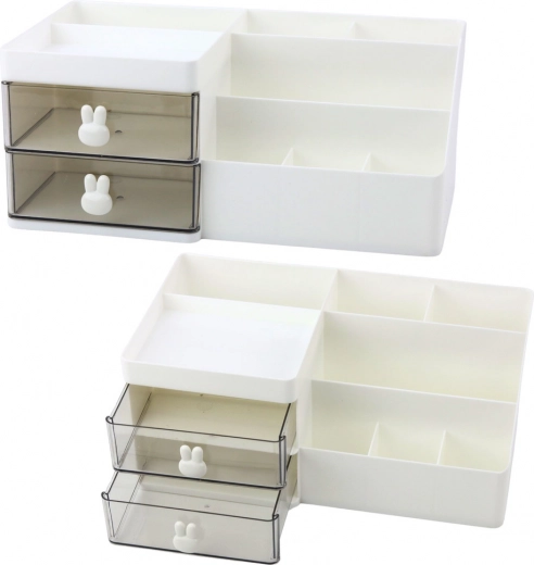 Funkčný stolný organizér s priehradkami a zásuvkami