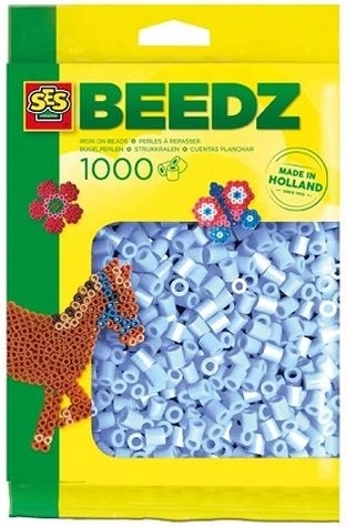 SES Creative zažehľovacie korálky – svetlomodré, 1000 ks