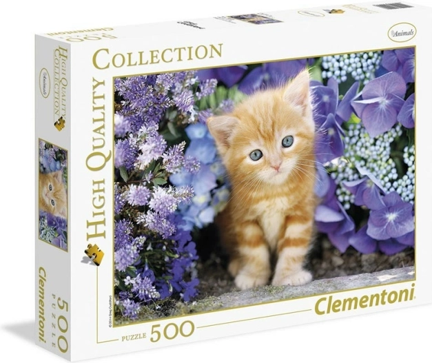 Puzzle mačiatko v kvetoch 500 dielikov