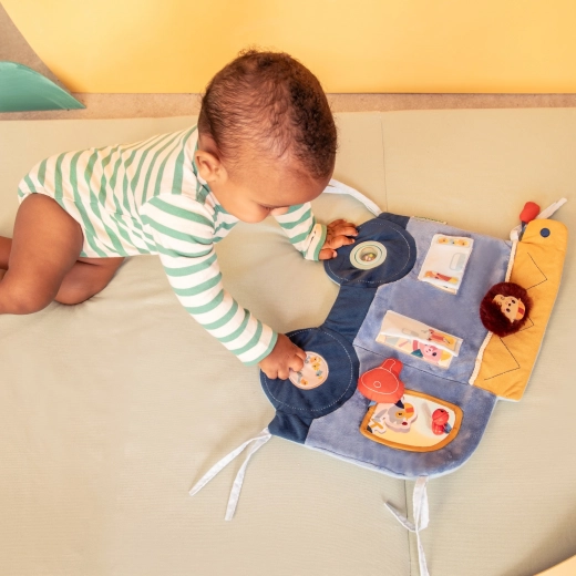 Textilný panel do postieľky - psík Jules