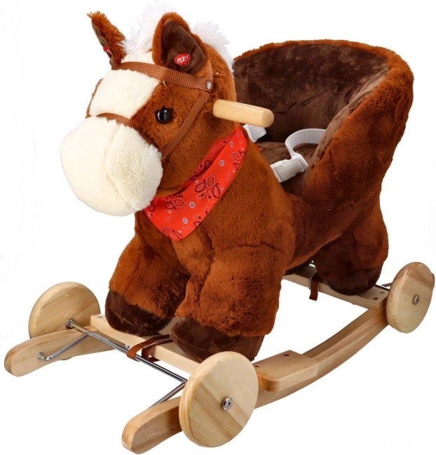 Hojdací koník s kolieskami a sedadlom
