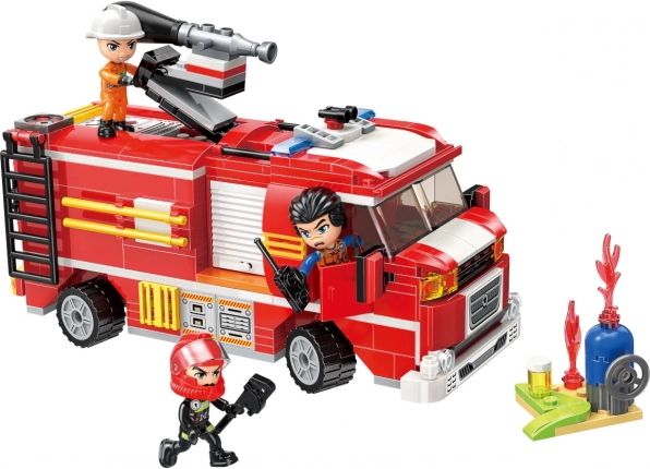 Qman hasičská cisterna Mine City Fire Line s vodným delom (stavebnica 370 dielikov)