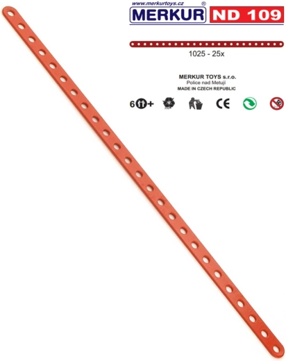 Merkur náhradný diel ND109 – kovové pásiky s 25 dierkami (25 ks)