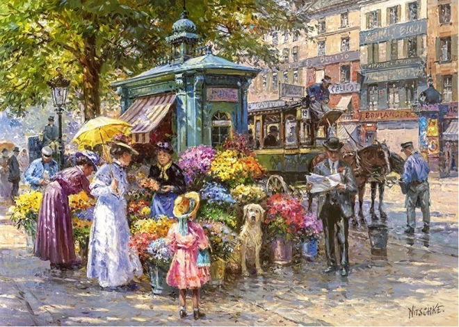 Cherry Pazzi puzzle Kvetinový trh 1000 dielikov