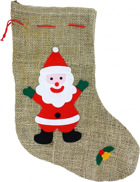 Mikulášska jutová pančucha s pútkom 38 cm