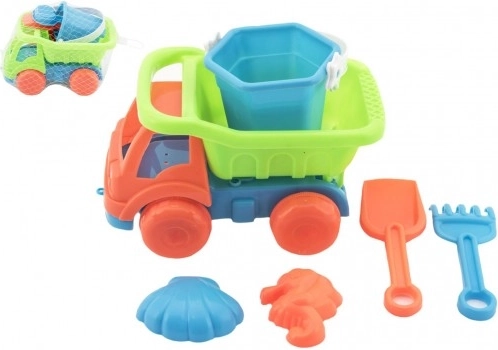 Auto na piesok s doplnkami 16 cm plastové siete