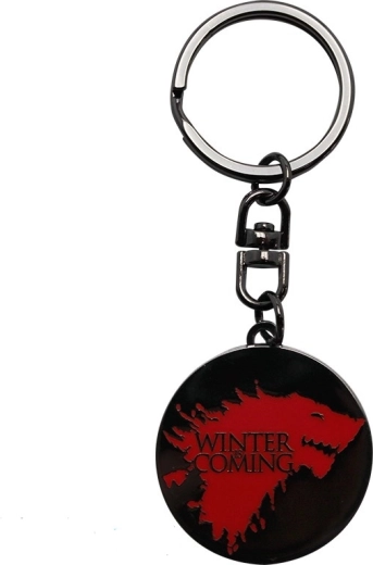 Game of Thrones kovový prívesok na kľúče „Winter is coming“