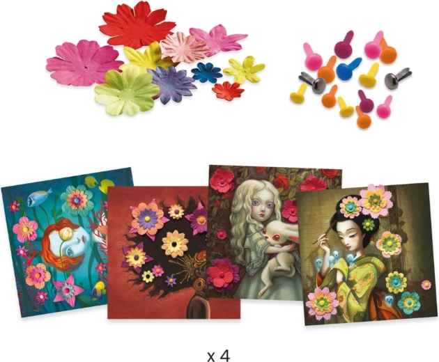 Vrstvené kvety pre 3D efekt