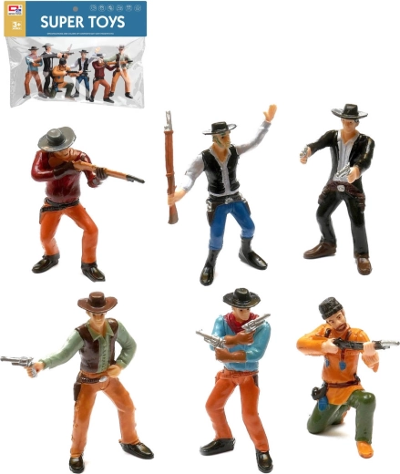 Adar kovbojské akčné figúrky so zbraňami 9 cm (6 figúrok)