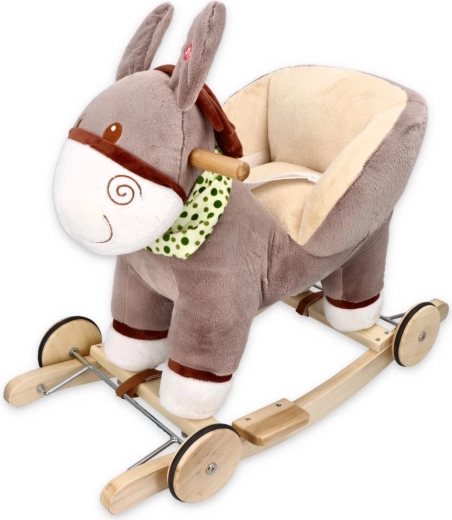 Adam Toys hojdací oslíček s kresielkom a kolieskami - 1 kus
