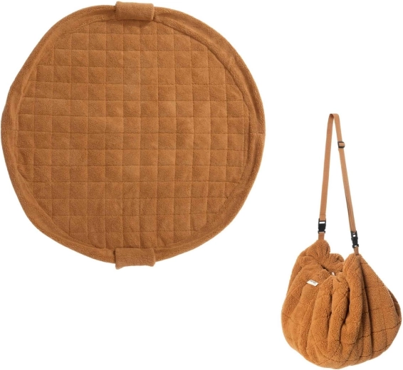 Play&Go Noomad soft teddy hracia deka a vak na hračky brown
