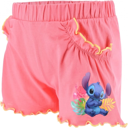 Detské ružové šortky Lilo a Stitch