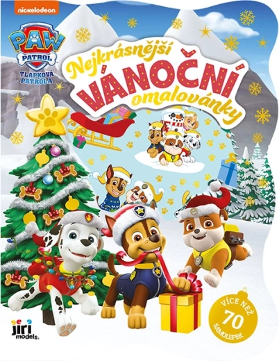 Vianočné omaľovánky so samolepkami Labková patrola