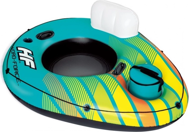 nafukovací plávajúci kruh s opierkou a chladiacou taškou 169 × 137 cm bestway