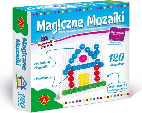 Magické mozaiky – kreatívna a vzdelávacia sada 120 dielikov