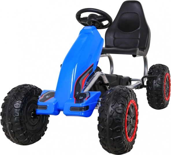 Veľká detská šliapacia motokára Strong modrá
