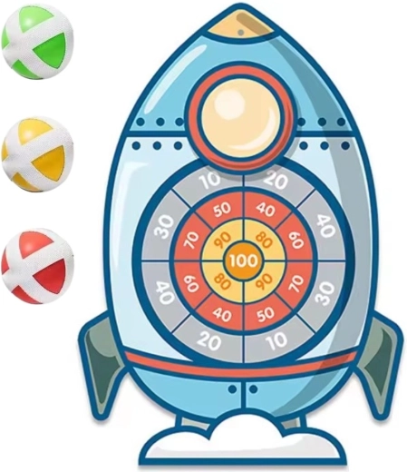 Woopie terč v tvare vesmírnej rakety so suchým zipsom