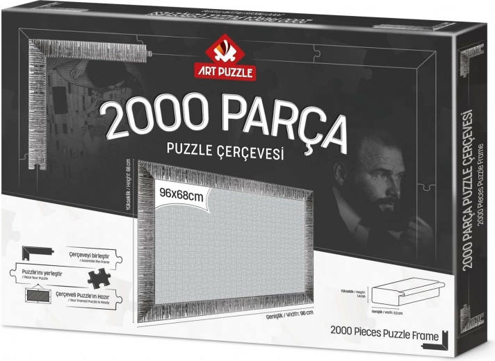 Rám na puzzle 96x68 cm strieborný