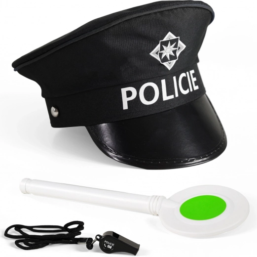 Súprava pre malého policajta s terčíkom a píšťalkou