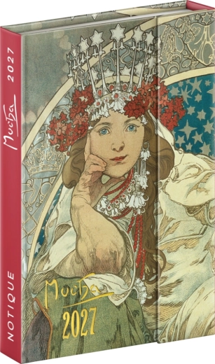 Notique týždenný magnetický diár Alfons Mucha 2027 11 × 16 cm