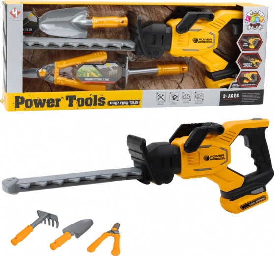 Detská záhradná sada s elektrickými nožnicami