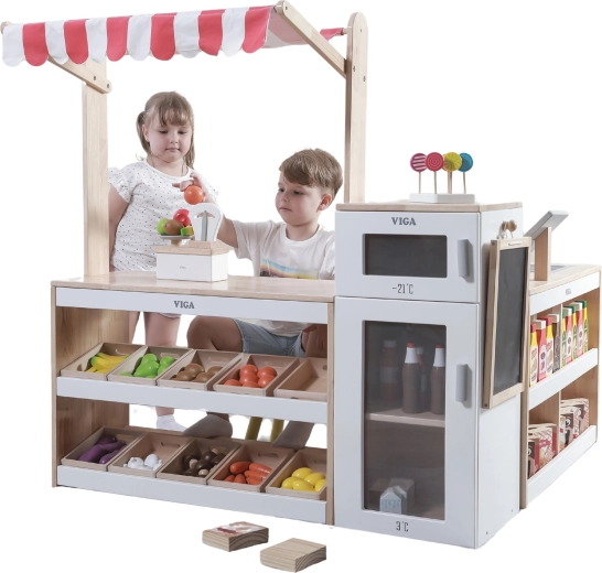 Viga drevený obchodný stánok supermarket XXL