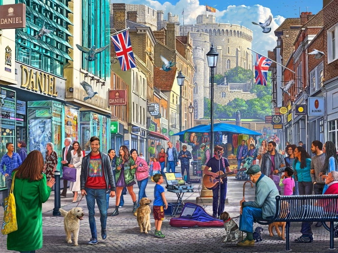 Puzzle Prehliadka hradu Windsor 1000 dielikov GIBSONS