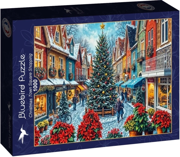 Bluebird puzzle Vianočné nákupy na námestí 1000 dielikov