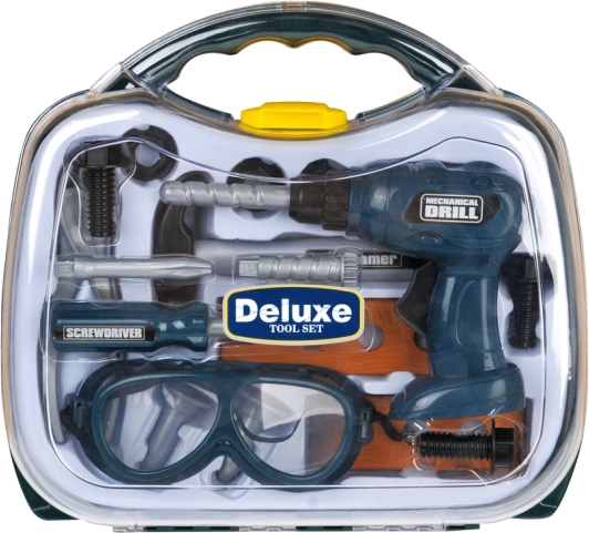 Zelená detská sada náradia v kufríku