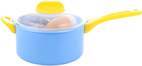 Detská kuchynská sada s hrncom 28 cm, riadom a maketami potravín