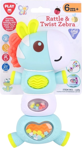 Playgo hrkálka a otočná zebra - 1 kus