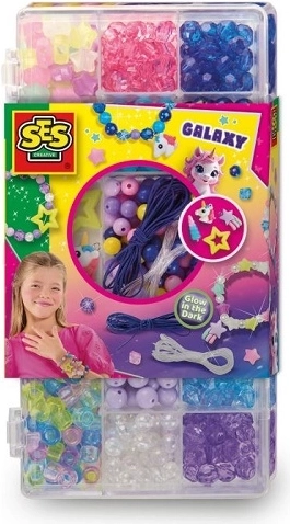 SES sada korálok na výrobu šperkov Galaxy
