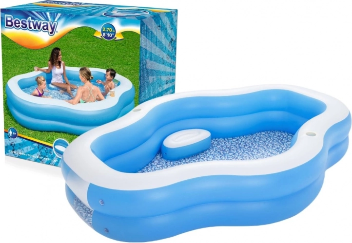 Nafukovací rodinný bazén s okienkom a sedadlami BESTWAY 270 × 198 × 51 cm