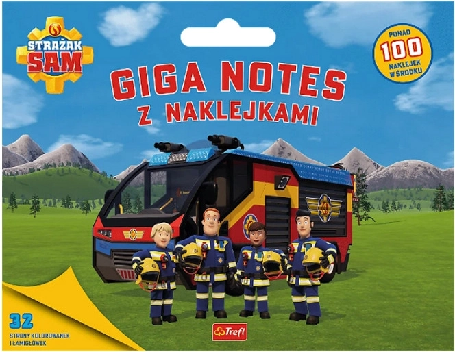 Požiarnik Sam giga notes so samolepkami