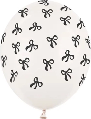 Balóniky Kokardki pastelové off-white 30 cm, 6 ks