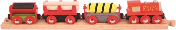 Nákladný vlak Bigjigs Rail červený