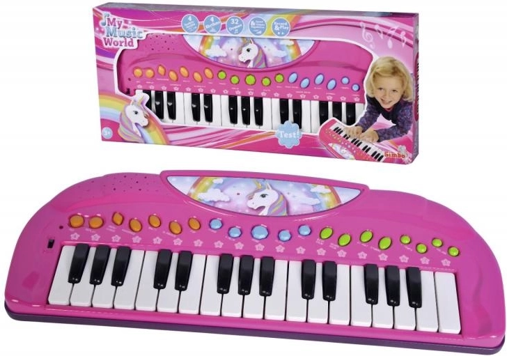 Ružové detské piano Unicorn 32 kláves