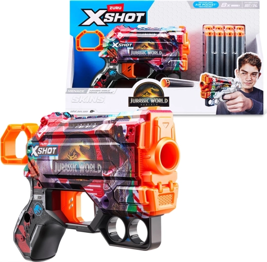 X-Shot Jurský svet Menace s 8 nábojmi