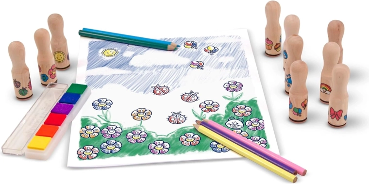 10 drevených pečiatok s roztomilými motívmi